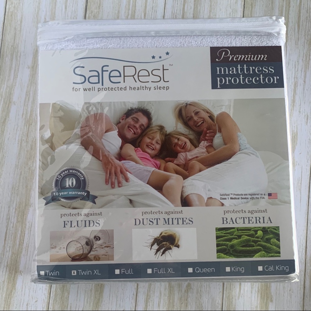 NEW Safe Rest Premium Mattress Protector Twin XL